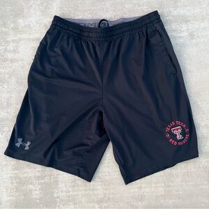 Texas Tech University Under Armour Black Athletic Shorts size Large